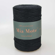 Mia Mote™ Classic Line Sznurek bawełniany skręcany do makramy 3mm shungite