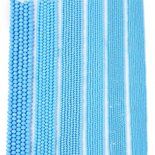 Koraliki Fasetowane Kryształki Szklane Rondelle Lazurowy 2.7x1.5mm