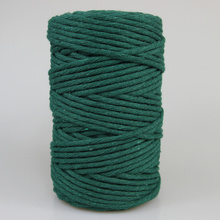 Sznurek bawełniany skręcany do makramy eco emerald 5mm