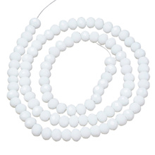 Koraliki Fasetowane Kryształki Szklane Rondelle Biały 2.7x1.5mm