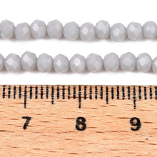 Koraliki Fasetowane Kryształki Szklane Rondelle Szary 3.8x3mm