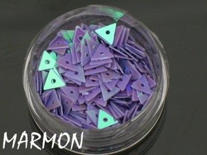 [OZ147] Hologramy błyszczące trójkaty fioletowe (1szt)