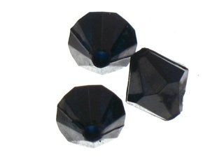 Koraliki Akrylowe Diamentowane Bicone Czarny 3mm 300szt