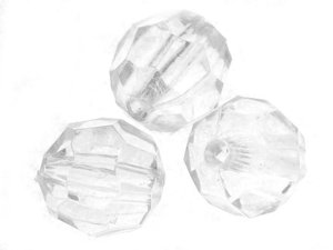 Koraliki Akrylowe Kryształki Szlifowane Kula Crystal 10mm ~20g ~43szt