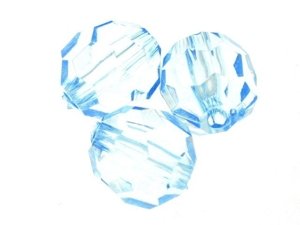 Koraliki Akrylowe Kryształki Szlifowane Kula Niebieski 14mm 6szt