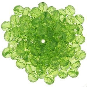 Koraliki Akrylowe Kryształki Szlifowane Kula Zielony  Ciemny 10mm ~20g ~43szt