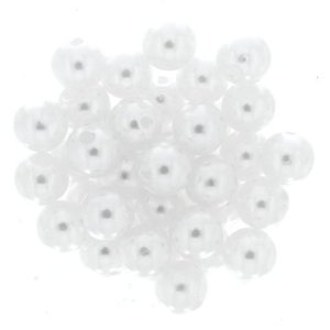 Koraliki Perła Perełki Akrylowe Biały 12mm ~50g ~60szt 
