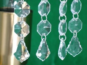 Kryształki Kryształy na Lampę Abażur Żyrandol Długie Barok Crystal 1szt