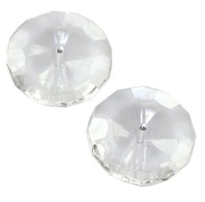 Kryształki Szlifowane Akrylowe Okrągłe Dyski Crystal 25mm 1szt