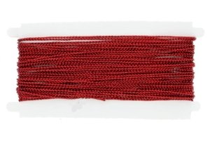 Sznurek Nylon Metalizowany do Zawieszania Ozdób Pakowania Prezentów Czerwony 1mm 100m Szpula