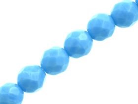Fire Polished Round Beads Candy Light Blue 8mm 10szt