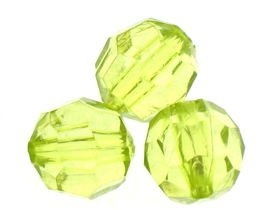 Koraliki Akrylowe Kryształki Szlifowane Kula Zielony 14mm 6szt