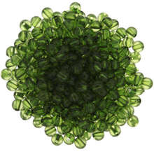 Koraliki akrylowe gładkie transparentne zielony 6mm