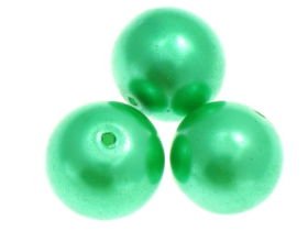 Perełki Szklane Perła Perły Zielony Trawa 16mm 4szt